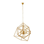 Kline Brass 4 Bulb Geometric Chandelier-Niro Home-nirohome