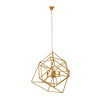 Kline Brass 4 Bulb Geometric Chandelier-Wrenford & Co.-nirohome