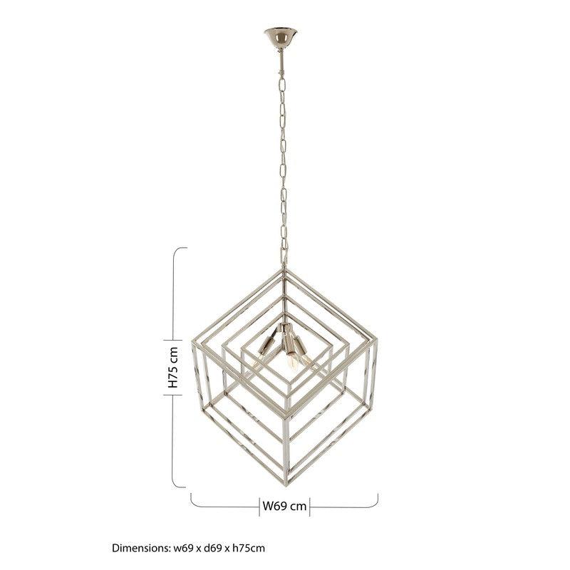 Kline Geometric Cubic Chandelier-Wrenford & Co.-nirohome