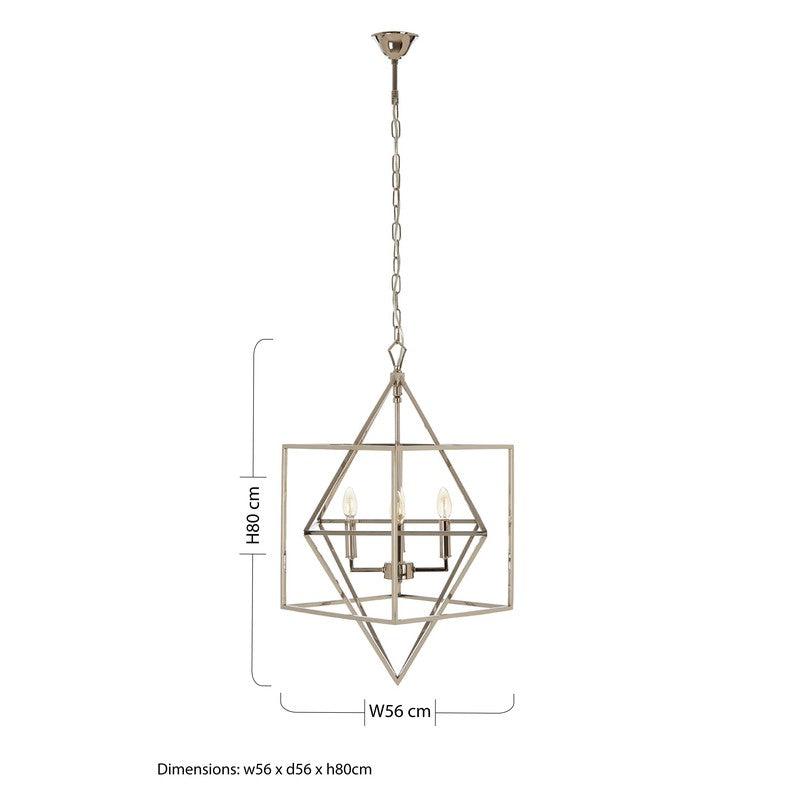 Kline Geometric Diamond Shaped Chandelier-Niro Home-nirohome