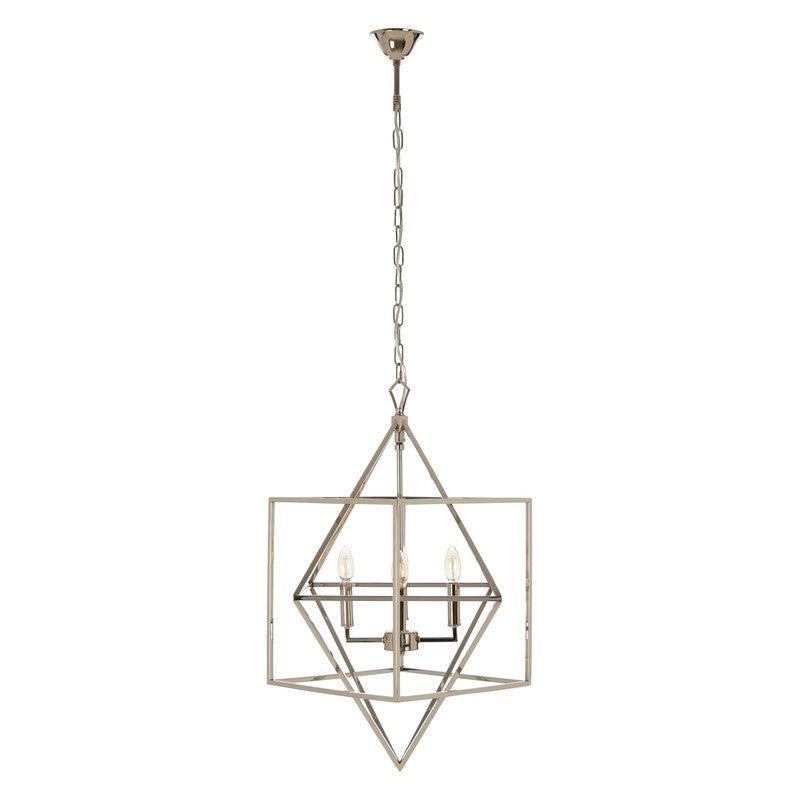 Kline Geometric Diamond Shaped Chandelier-Wrenford & Co.-nirohome