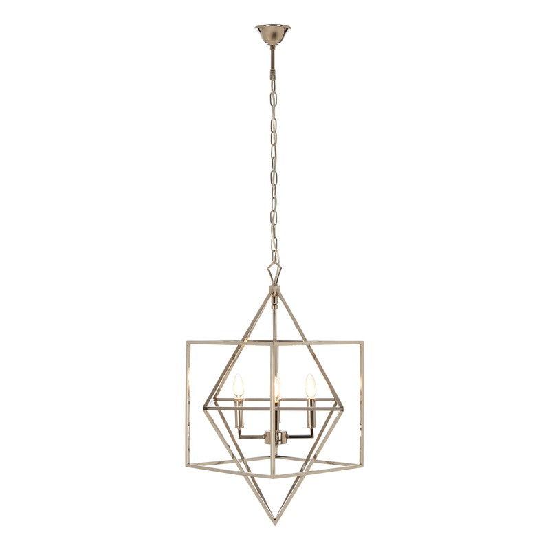Kline Geometric Diamond Shaped Chandelier-Wrenford & Co.-nirohome