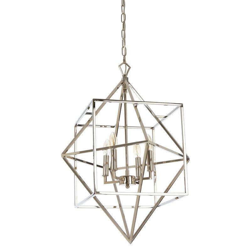 Kline Geometric Diamond Shaped Chandelier-Wrenford & Co.-nirohome
