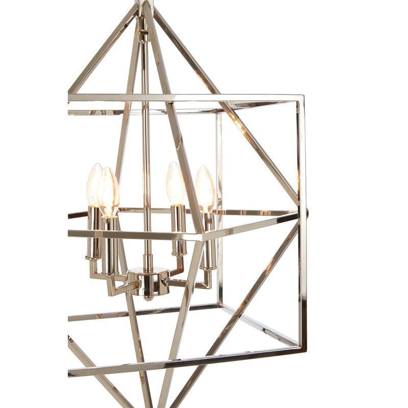 Kline Geometric Diamond Shaped Chandelier-Wrenford & Co.-nirohome