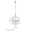 Kline Geometric Diamond Shaped Chandelier-Wrenford & Co.-nirohome