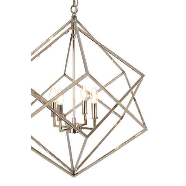 Kline Geometric Double Box Chandelier