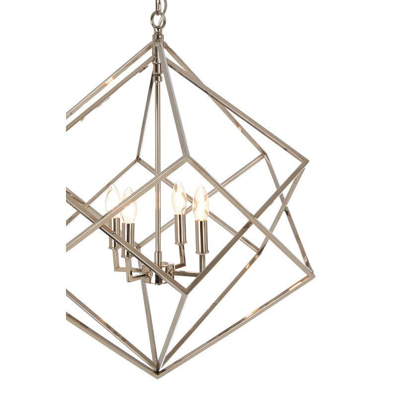 Kline Geometric Double Box Chandelier-Wrenford & Co.-nirohome