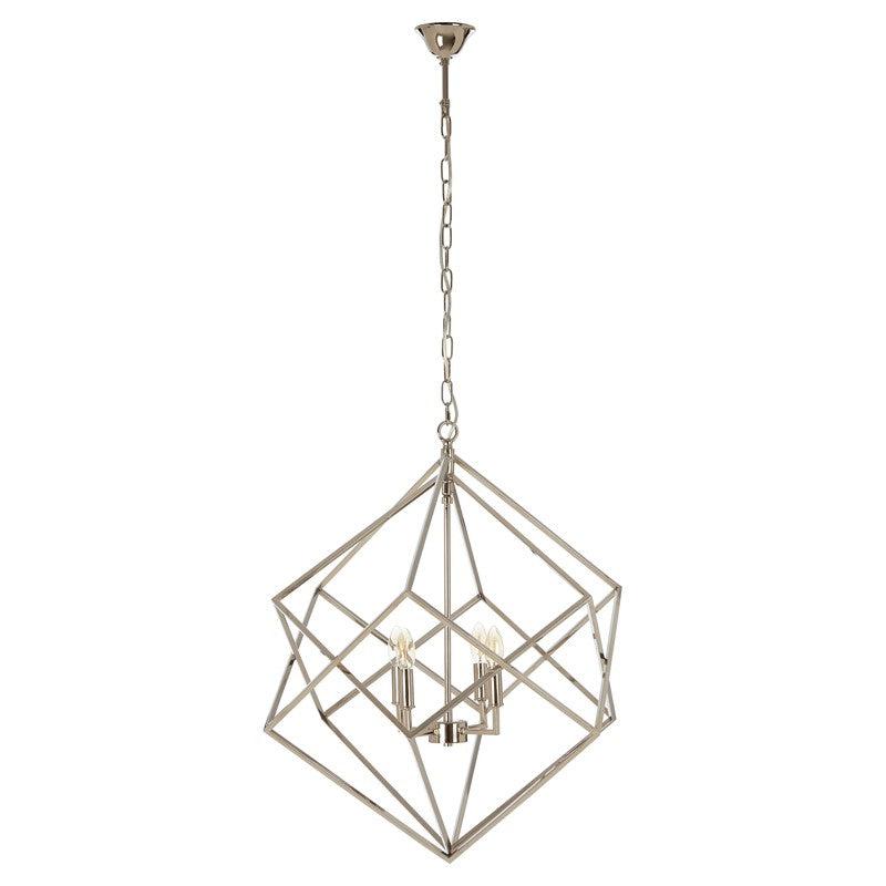 Kline Geometric Double Box Chandelier-Wrenford & Co.-nirohome