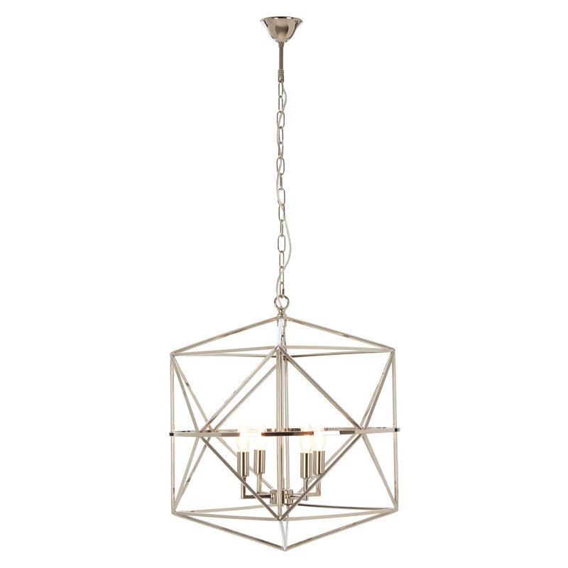 Kline Geometric Hexagonal Chandelier-Wrenford & Co.-nirohome