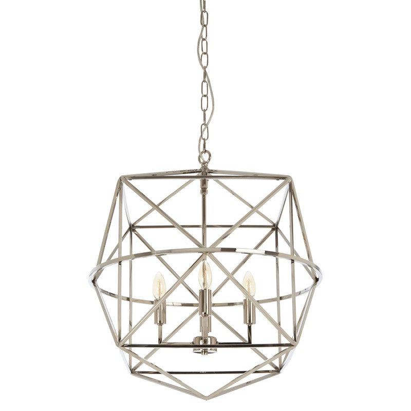 Kline Geometric Hexagonal Chandelier-Wrenford & Co.-nirohome