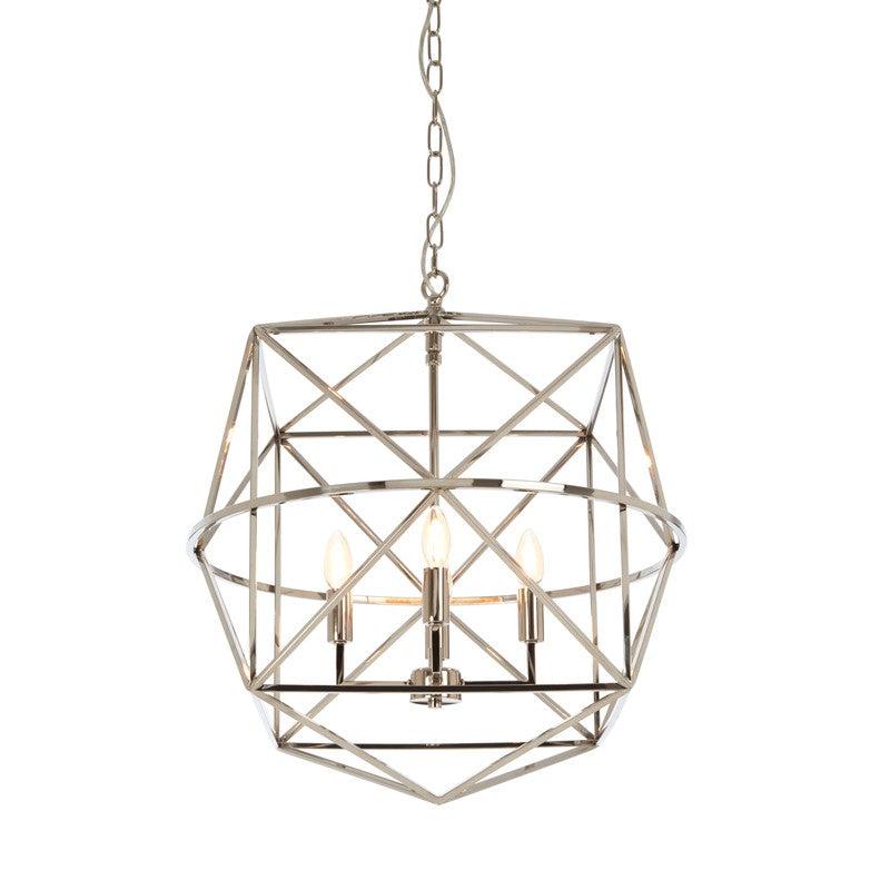 Kline Geometric Hexagonal Chandelier-Wrenford & Co.-nirohome