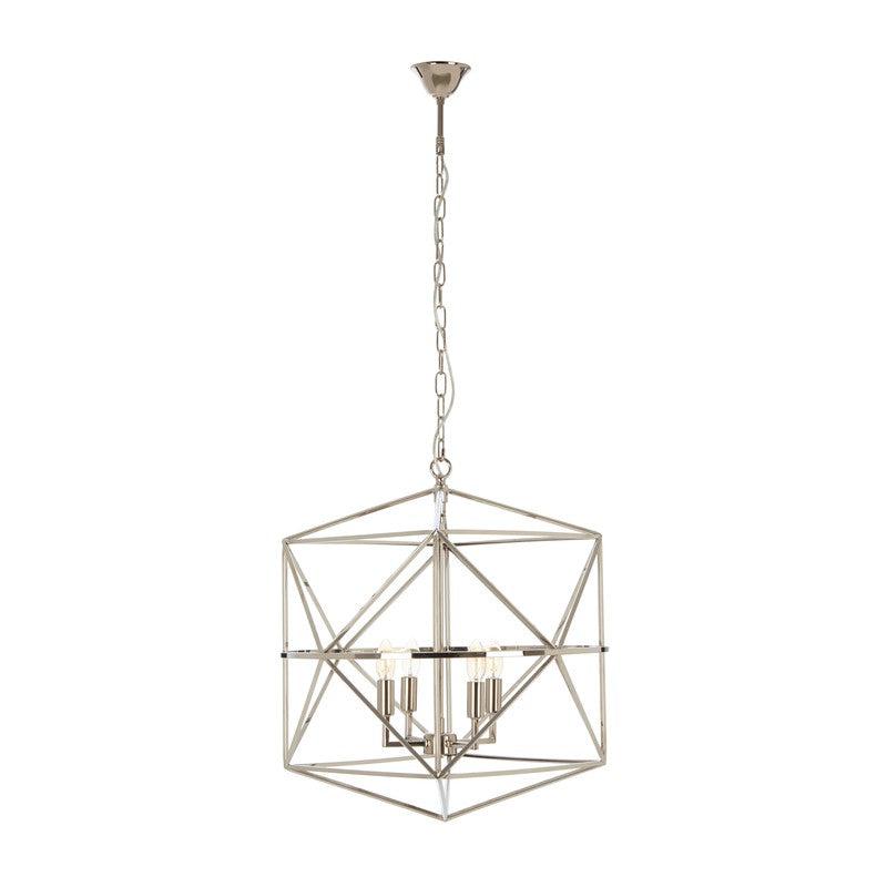Kline Geometric Hexagonal Chandelier-Wrenford & Co.-nirohome