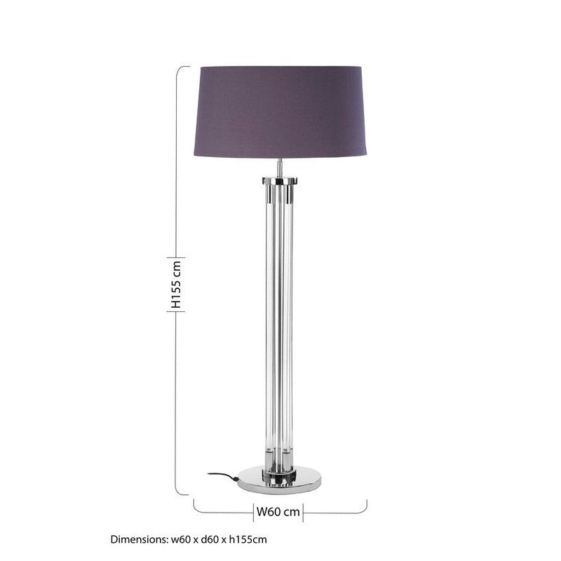 Knox Acrylic Tube Floor Lamp-Niro Home-nirohome