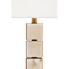 Knox Modern Marble Column Table Lamp With Square Fabric Shade-Niro Home-nirohome