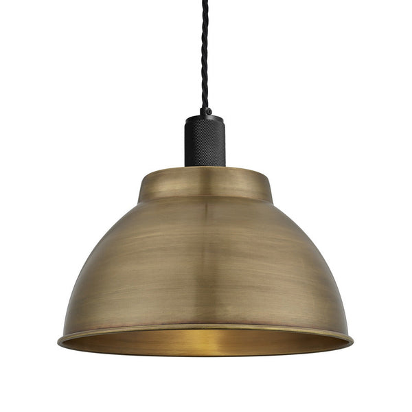 Knurled Dome Pendant Light - 13 Inch