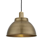 Knurled Dome Pendant Light - 13 Inch-Industville-Brass-Brass-nirohome