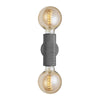 Knurled Edison Double Wall Light-Industville-Brass-nirohome