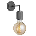 Knurled Edison Single Wall Light-Industville-Black-nirohome