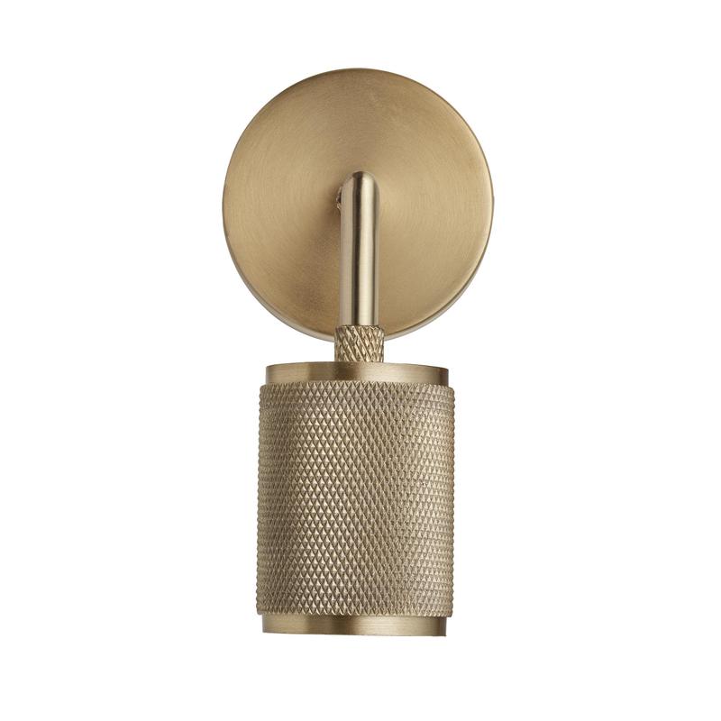 Knurled Edison Single Wall Light-Industville-Brass-nirohome