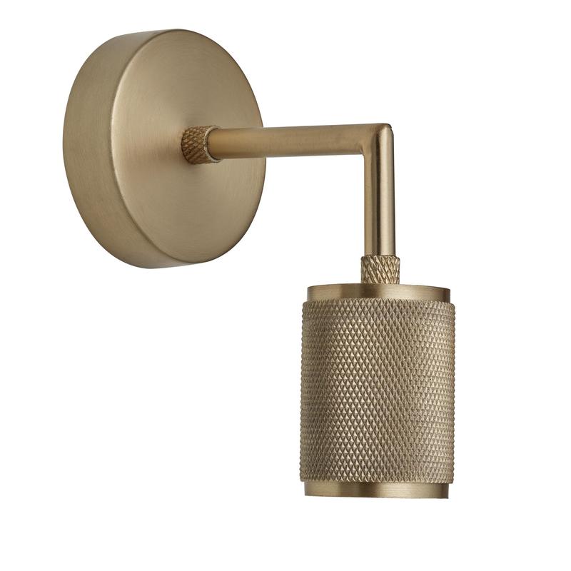 Knurled Edison Single Wall Light-Industville-Brass-nirohome