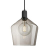 Knurled Glass Schoolhouse Pendant - 10 Inch-Industville-Mocha-Black-nirohome