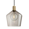 Knurled Glass Schoolhouse Pendant - 10 Inch-Industville-Mocha-Brass-nirohome