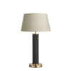 Knurled Pillar Table Lamp-Industville-Black-Natural Cotton Empire - Large Shade-nirohome