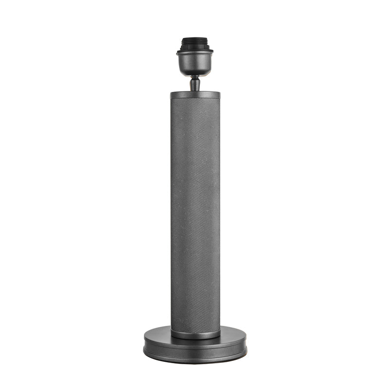 Knurled Pillar Table Lamp-Industville-Pewter-Base Only - No Shade-nirohome