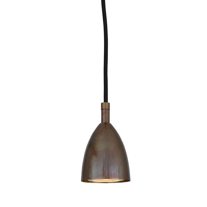 Labinio Small Modern Brass Cone Pendant Light 7cm-Mullan Lighting-Antique Brass-100cm-nirohome