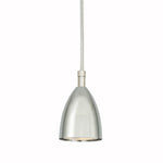 Labinio Small Modern Brass Cone Pendant Light 7cm-Mullan Lighting-Polished Chrome-100cm-nirohome