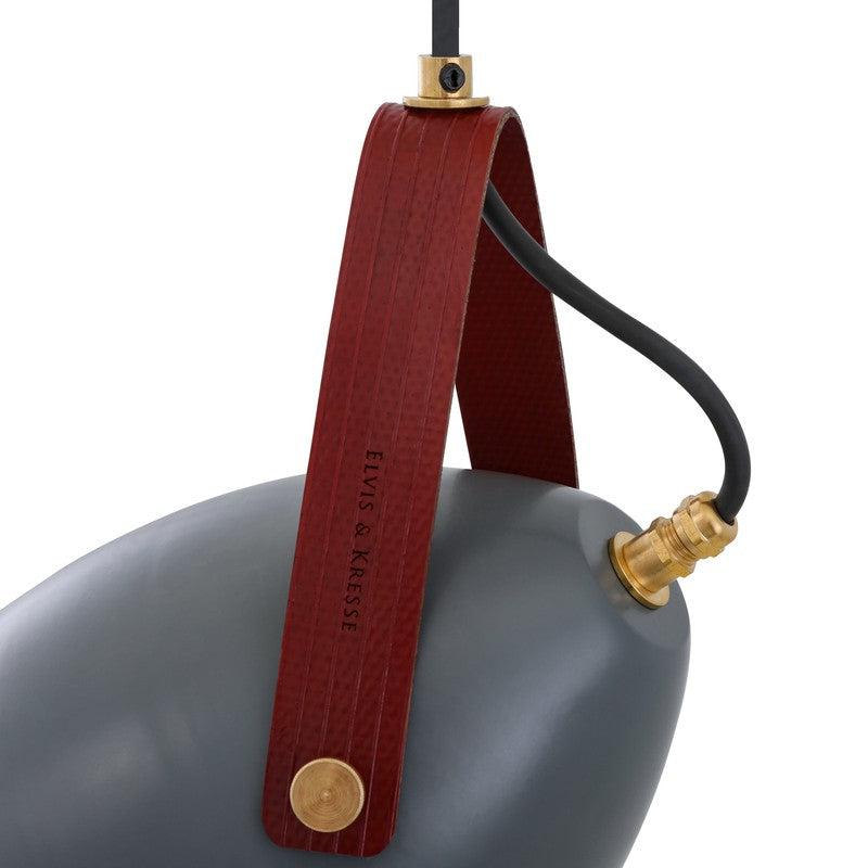 Lambeth Pendant With Rescued Fire-hose Strap IP65-Mullan Lighting-Red-100cm-nirohome