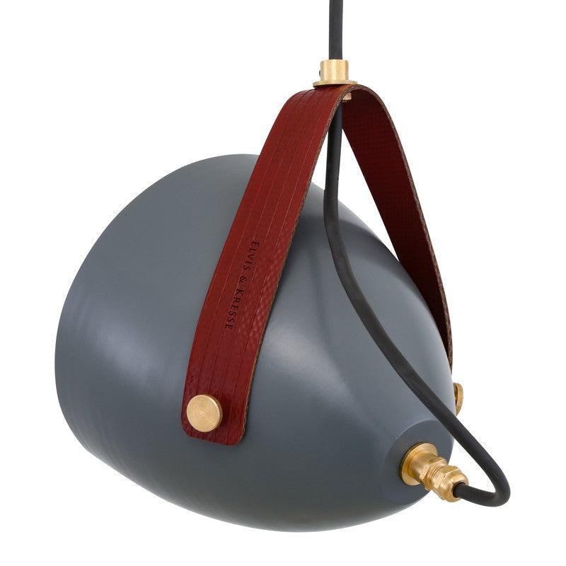 Lambeth Pendant With Rescued Fire-hose Strap IP65-Mullan Lighting-Red-100cm-nirohome