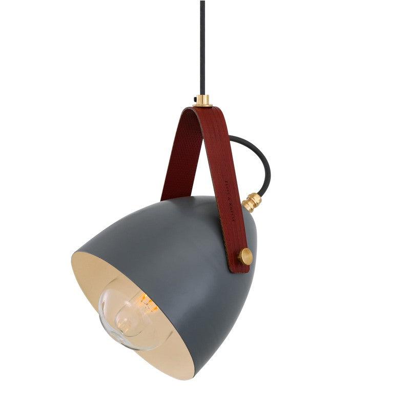 Lambeth Pendant With Rescued Fire-hose Strap IP65-Mullan Lighting-Red-100cm-nirohome