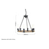 Landow 6 Bulb Farmhouse Style Chandelier-Wrenford & Co.-nirohome