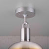 Large Forked Ceiling Light With Shade And Smoked Glass Globe-Buster + Punch-Brass-nirohome