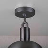 Large Forked Ceiling Light With Shade And Smoked Glass Globe-Buster + Punch-Brass-nirohome