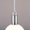 Large Forked Pendant With Opal Glass Globe-Buster + Punch-Brass-nirohome