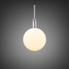 Large Forked Pendant With Opal Glass Globe-Buster + Punch-Steel-nirohome