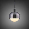 Large Forked Pendant With Shade And Opal Glass Globe-Buster + Punch-Gun Metal-nirohome