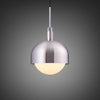 Large Forked Pendant With Shade And Opal Glass Globe-Buster + Punch-Steel-nirohome