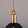 Large Forked Pendant with Smoked Glass Globe-Buster + Punch-Brass-nirohome