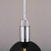 Large Forked Pendant with Smoked Glass Globe-Buster + Punch-Brass-nirohome