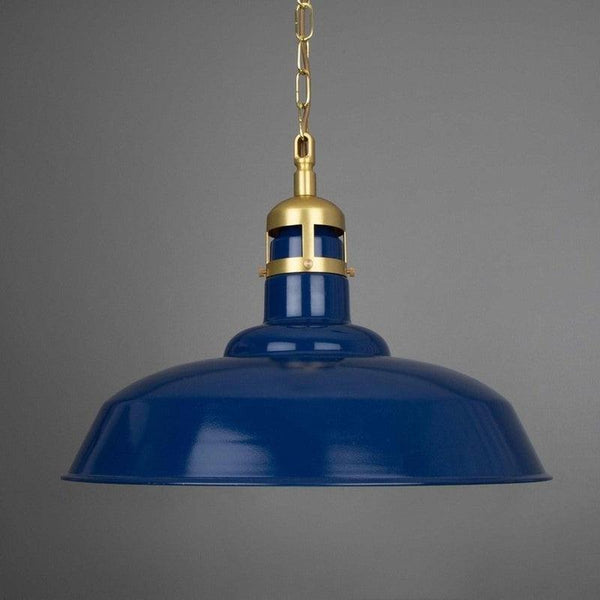 Large Matlock Pendant Light Vintage Factory Brass