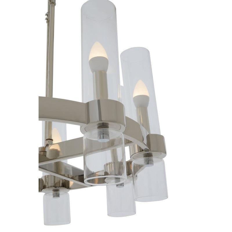 Larson 8 Bulb Glass Shade Chandelier-Niro Home-nirohome