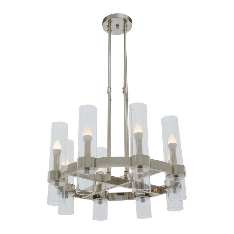 Larson 8 Bulb Glass Shade Chandelier-Niro Home-nirohome