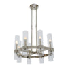 Larson 8 Bulb Glass Shade Chandelier-Wrenford & Co.-nirohome