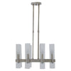 Larson 8 Bulb Glass Shade Chandelier-Wrenford & Co.-nirohome