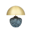 Lawson Ceramic Table Lamp With Brass Dome Shade in Blue Earth-Mullan Lighting-nirohome