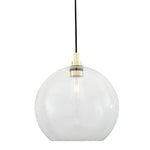 Leith Open Glass Globe Pendant Light-Mullan Lighting-Polished Brass-Clear-100cm-nirohome