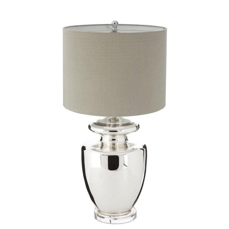 Lena Glass Urn Shaped Table Lamp With Fabric Shade-Niro Home-nirohome